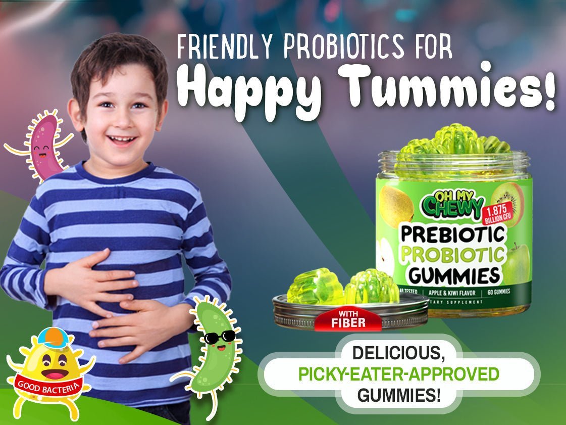 Probiotic & Prebiotic Gummies for Kids – Apple&Kiwi