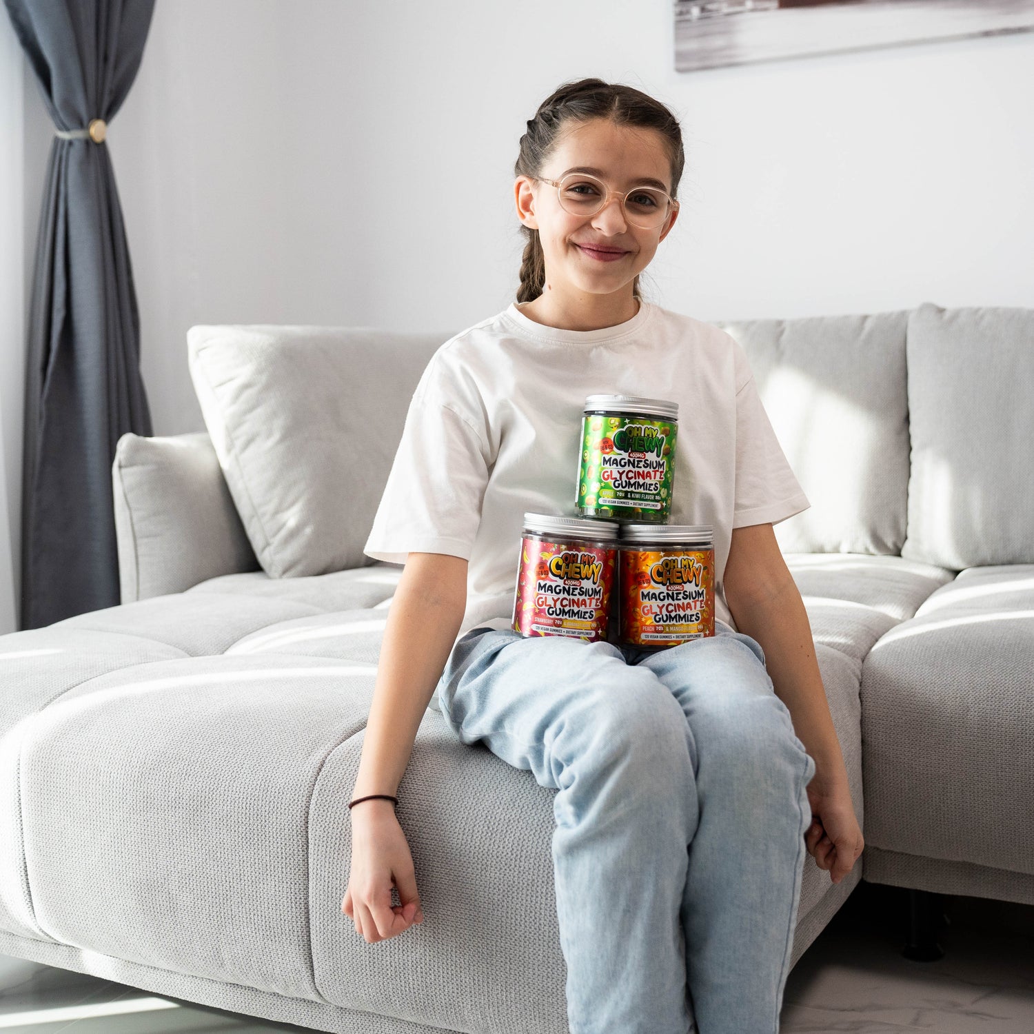 Magnesium Glycinate Gummies 400mg Peach&Mango