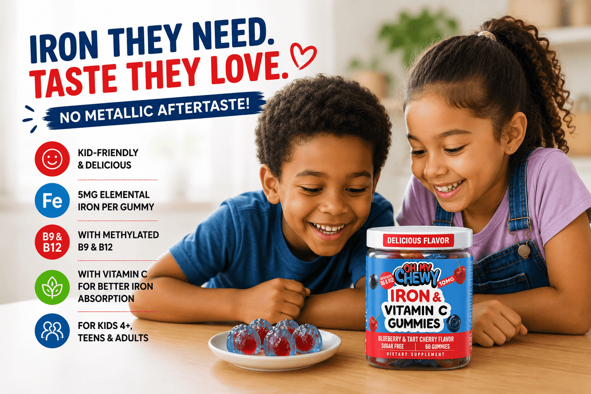 Iron Without the Metallic Taste? Meet the Gummy Kids Actually Enjoy