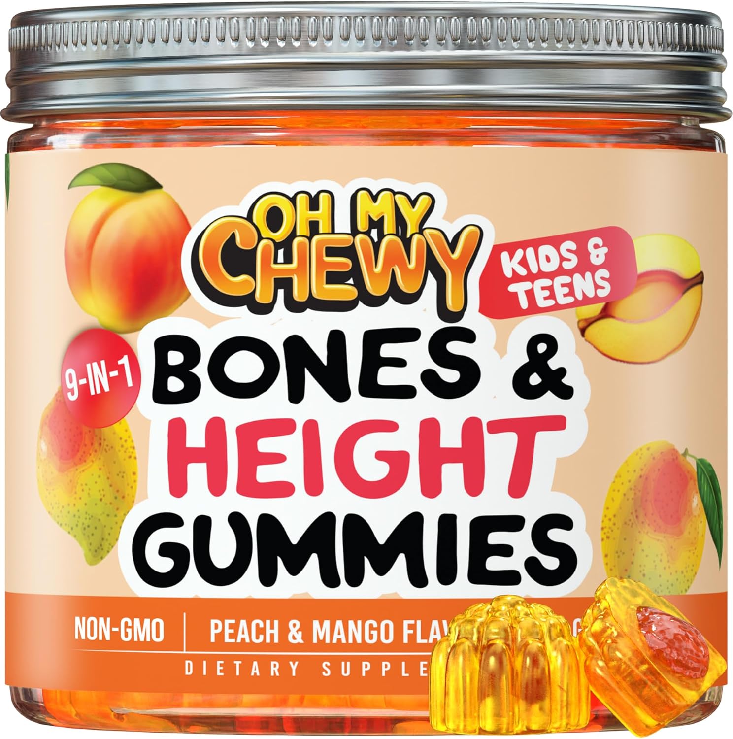 Height Growth Gummies Peach&Mango