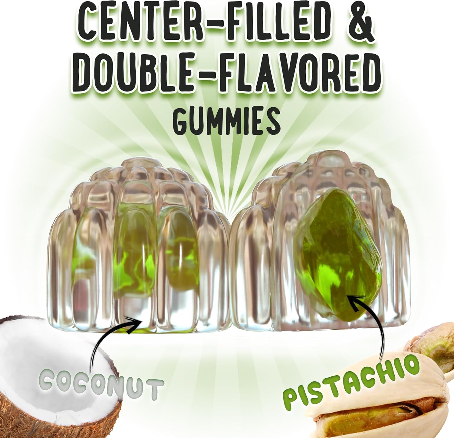 Magnesium Glycinate Gummies 400mg Coconut&Pistachios