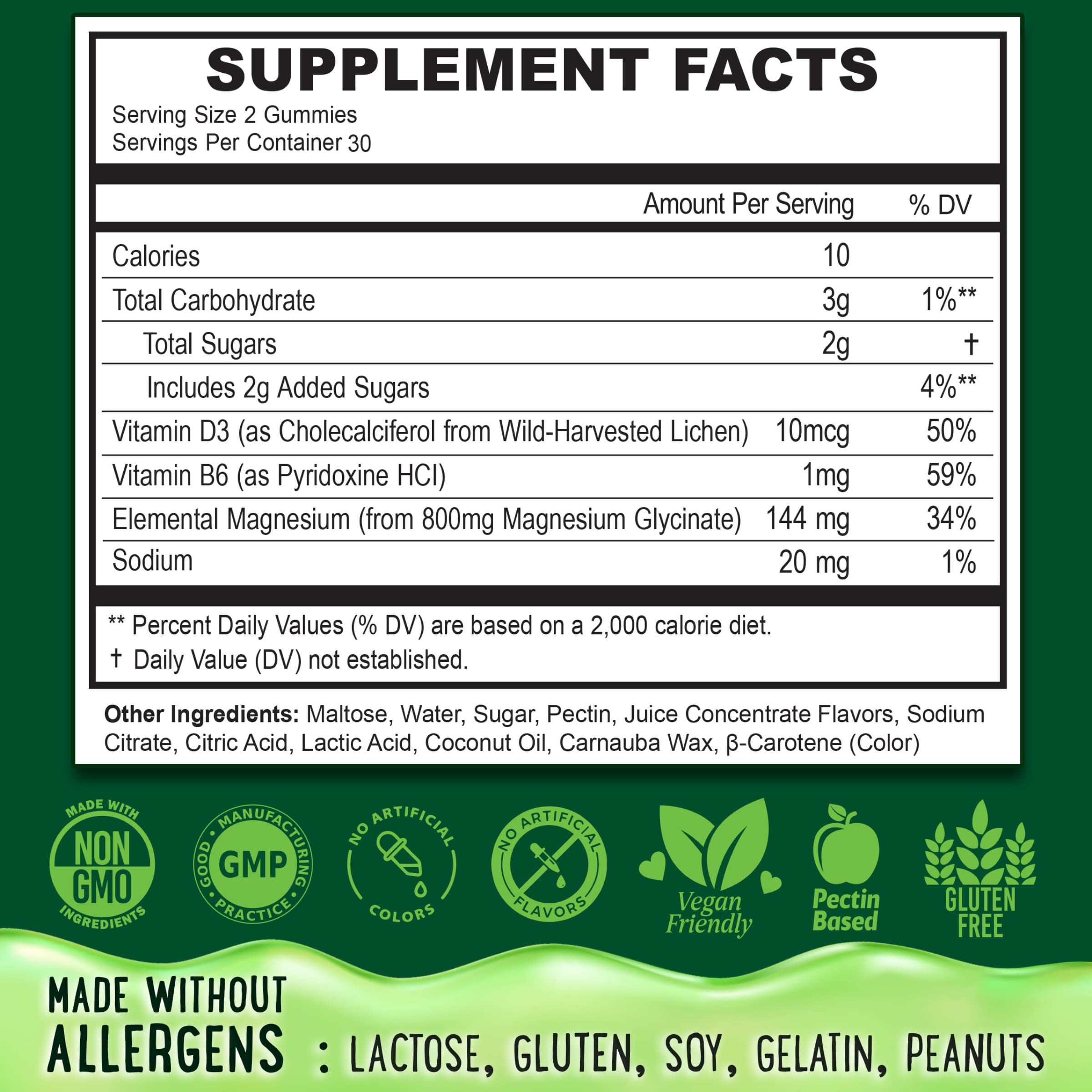 Magnesium Glycinate Gummies 400mg Apple&Kiwi
