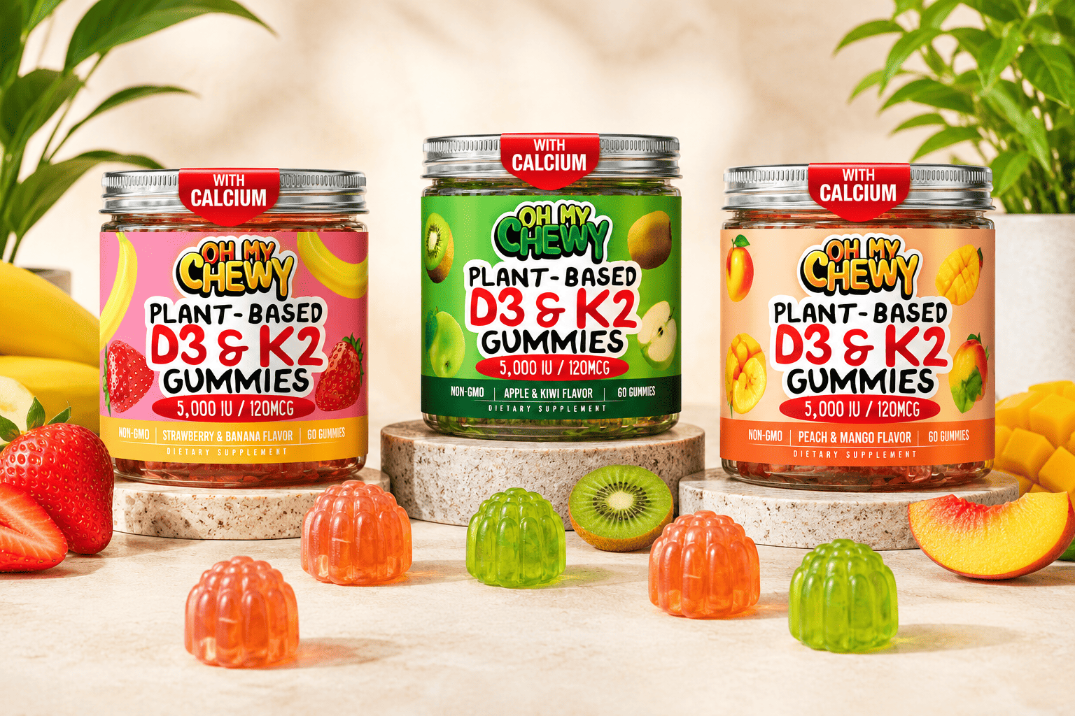 Oh My Chewy D3 and K2 Gummies collection